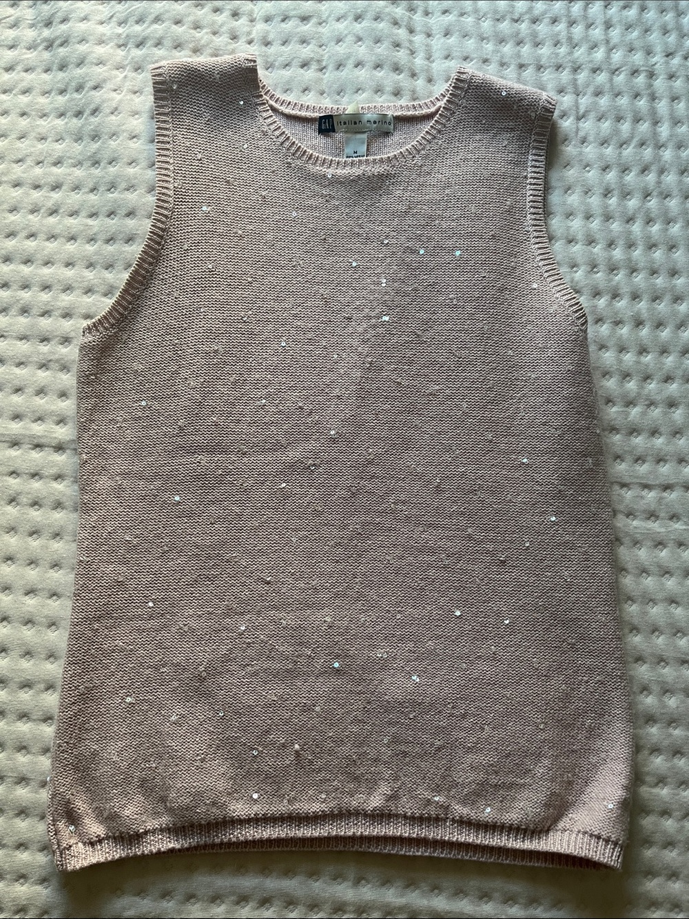 GAP Merino Wool sequin Knit Sleeveless Sweater Vest
